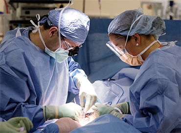 Dr. Hayden performing surgery
