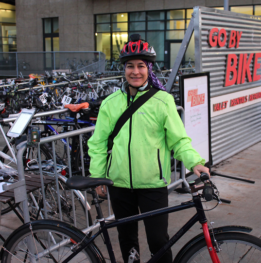 bike valet on south waterfront