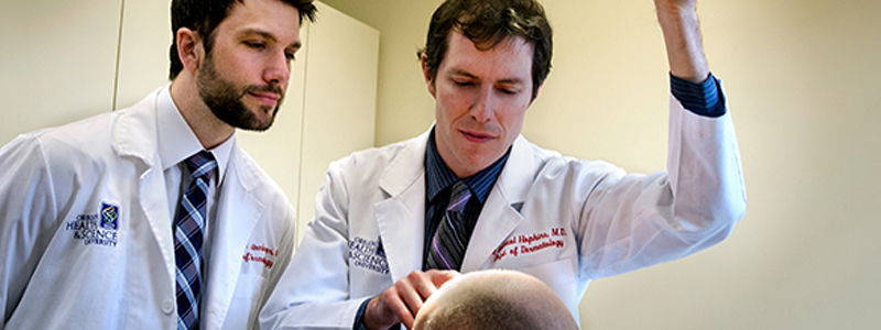 High-Risk Non-Melanoma clinic doctors see a patient.