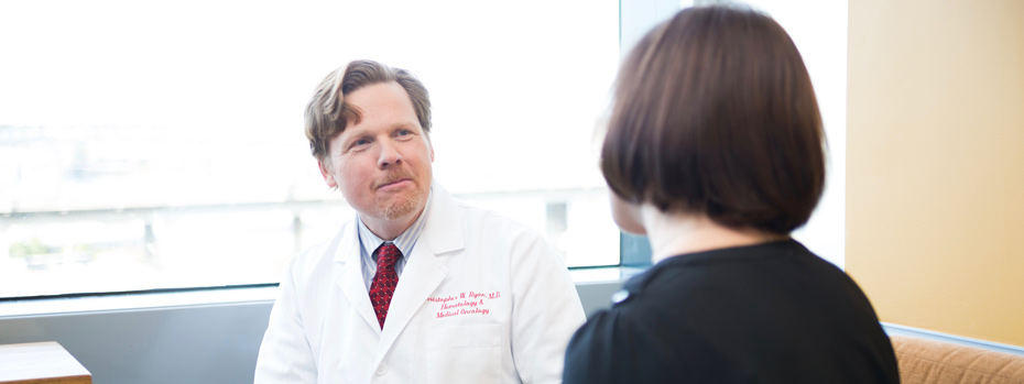 Dr. Christopher Ryan is a specialist in cancers of the reproductive and urinary systems. He is also a researcher working to develop better cancer treatments.