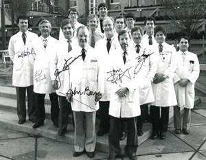 Dr. John Barry and the OHSU provider staff pose for a team photo
