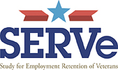 The Study for Employment Retention of Veterans (SERVe) was funded by the Department of Defense and active from 2013 to 2018. The research project was designed to make a positive difference in the lives of Oregon Veterans and current Service Members by improving their experiences in their civilian workplaces