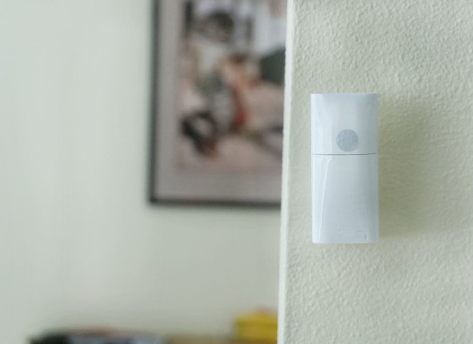 Sensors are installed on the walls and ceilings of a home that is involved with CART. These sensors measure walking speed and movement between rooms.