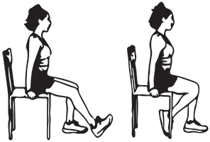 Seated knee flexion exercise