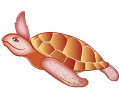 A graphic of a turtle, which serves as the Wayfinding Icon for the Doernbecher Emergency Room.
