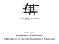Front page of Sterilization of Individuals: A handbook for parents, guardians, and advocates
