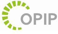A logo with a green unfinished circle next to the letters "OPIP" in gray.