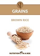 Brown rice food photo card for Nutrition in a Box curriculum