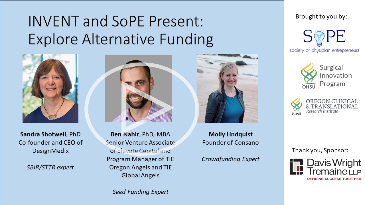 INVENT and SoPE: Alternative Funding Panel