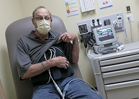 A photo of OHSU patient Dennis Surmon, who had a ventricular assist device implanted at OHSU's Knight Cardiovascular Institute.