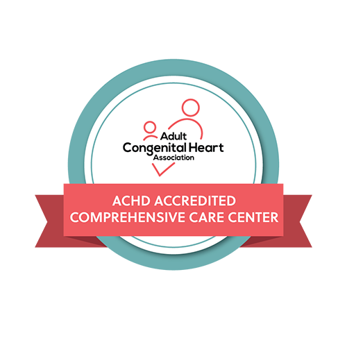 Adult Congenital Heart Association (ACHA) Badge reading "ACHD Accredited Comprehensive Care Center."