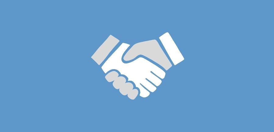 Icon of a handshake 