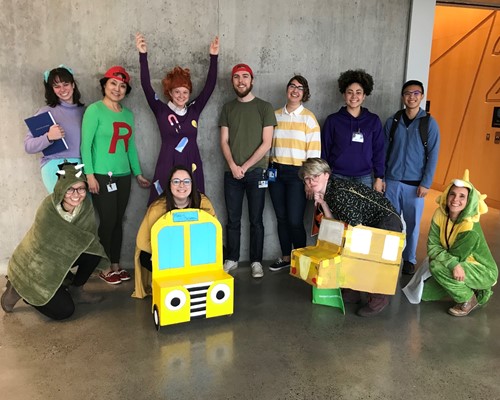 Members of the Moran lab in costume for Halloween