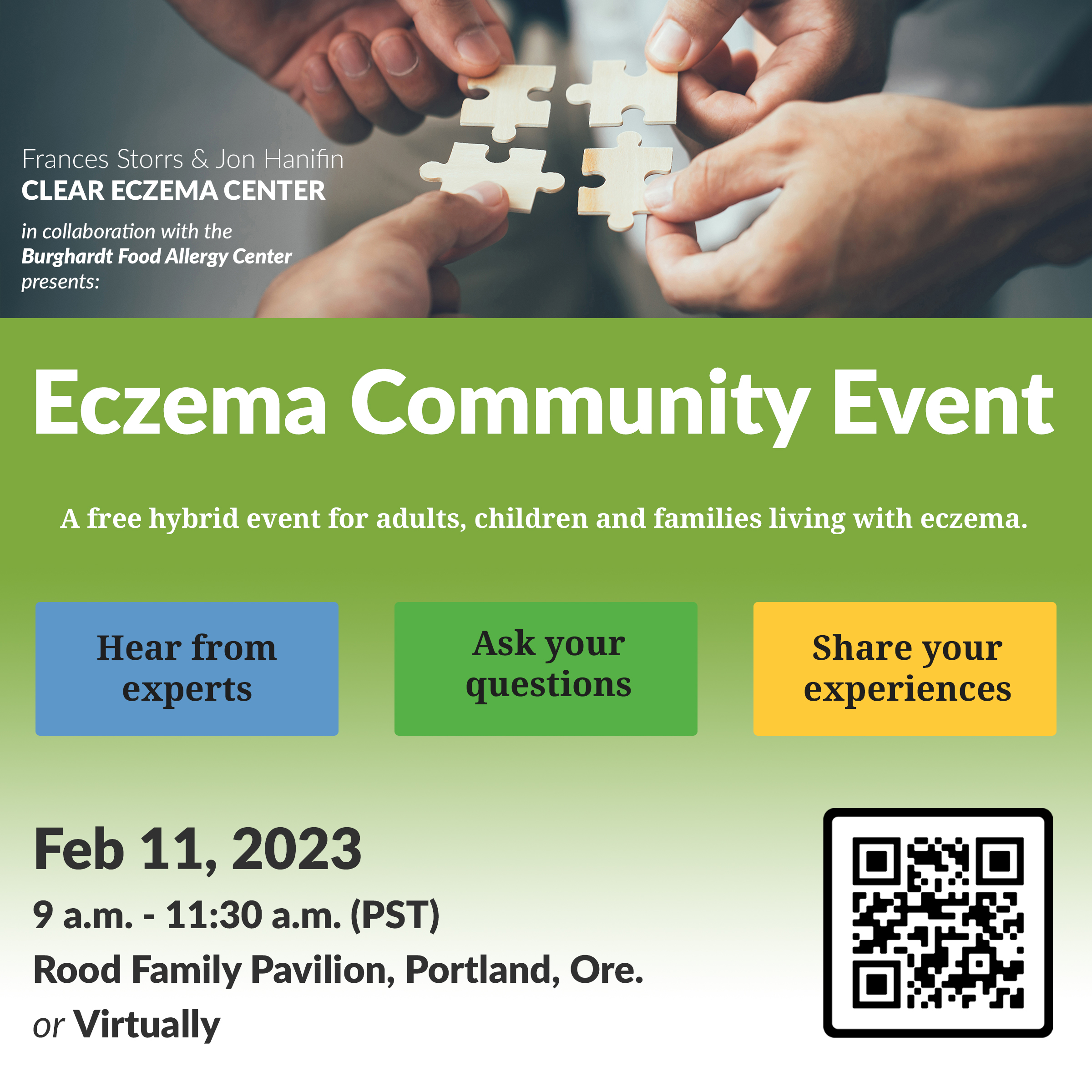 Social media post for 2023 Eczema Community Event