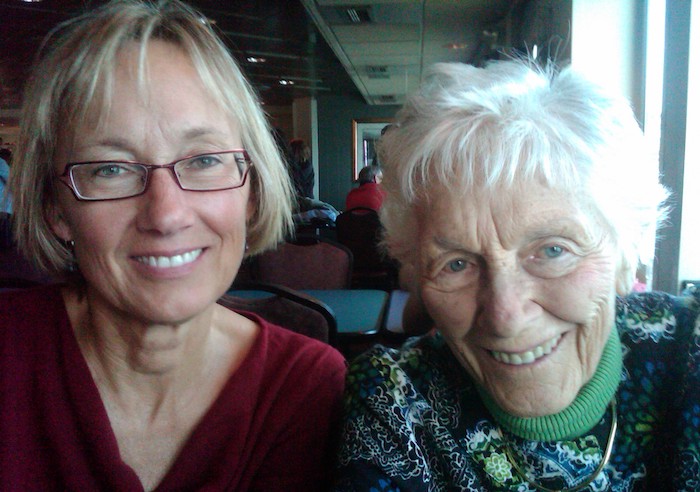 Jane Werner with her daughter Ann on the Portland Spirit.