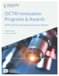 Screen shot of the cover of the OCTRI Innovation Programs and Pilot Awards report.