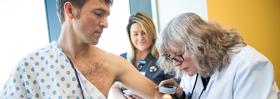 Dr. Sancy Leachman (right) heads OHSU's Department of Dermatology and is director of the Melanoma Research Program at the Knight Cancer Institute.