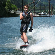 Sports Medicine patient Trevin wakeboardng