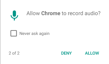 Allow Chrome example