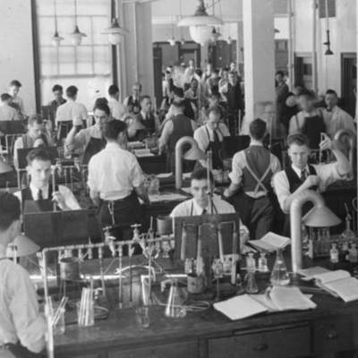 Pharmacology class, circa 1930s