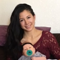 OHSU patient Brittany with her baby.