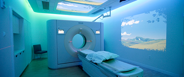 Imaging room for MRI of the heart.