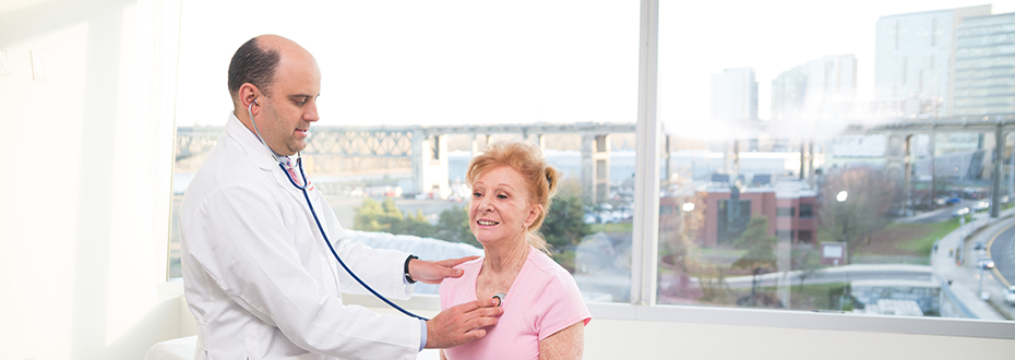 Dr. Jeremy Cetnar, medical oncologist, and an expert in the use of chemotherapy and other medications, treats his patient with great care.