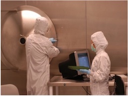 CRM employees use clean room facility