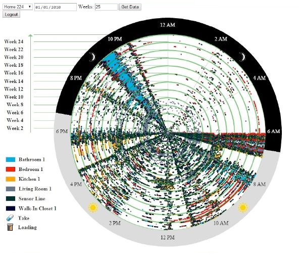 Spiral plot screenshot of CART data - CART (For Researchers page)