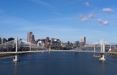 View of the Tilikum Bridge from near ORPRN's offices