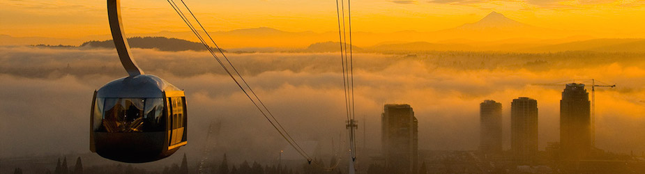 Sunrise on the Aerial Tram