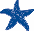 A graphic of a blue starfish.