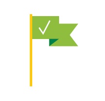 Flag image with a checkmark