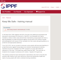 IPPF Keep Me Safe project manual webpage