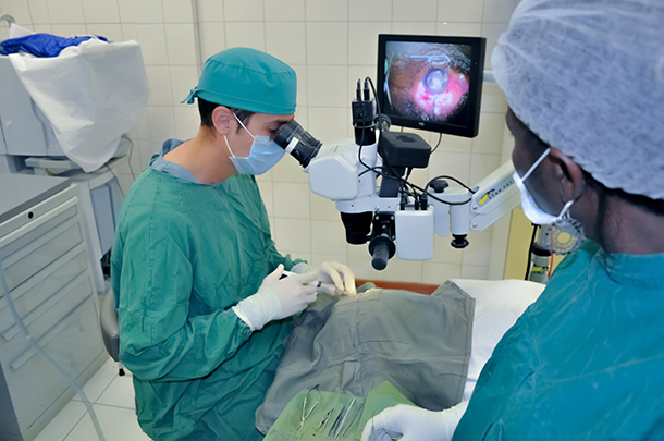 Dr. Clements performing surgery internationally 