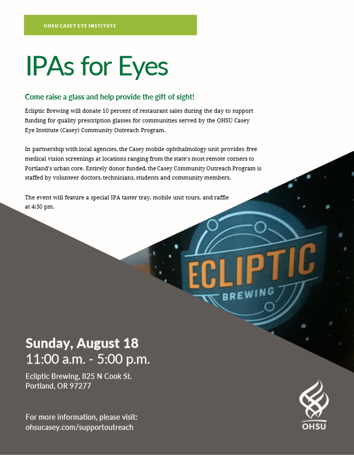 IPAs for Eyes flyer