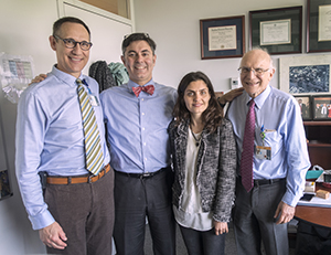 Dr. Rosenbaum hosts Dr. Pinar for a fellowship in uveitis, and poses with doctors of Casey's uveitis and neuro-ophthalmology divisions.