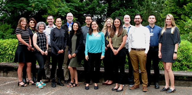 A group photo of 15 people who make up OHSU's NICH Program staff.