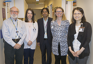 International ophthalmology program fellow Kabindra Bajracharya with supervisors from OHSU Casey Eye Institute.