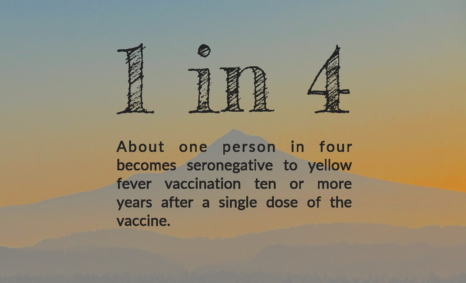 About one person in four becomes seronegative ten years after a single dose of yellow fever vaccine.