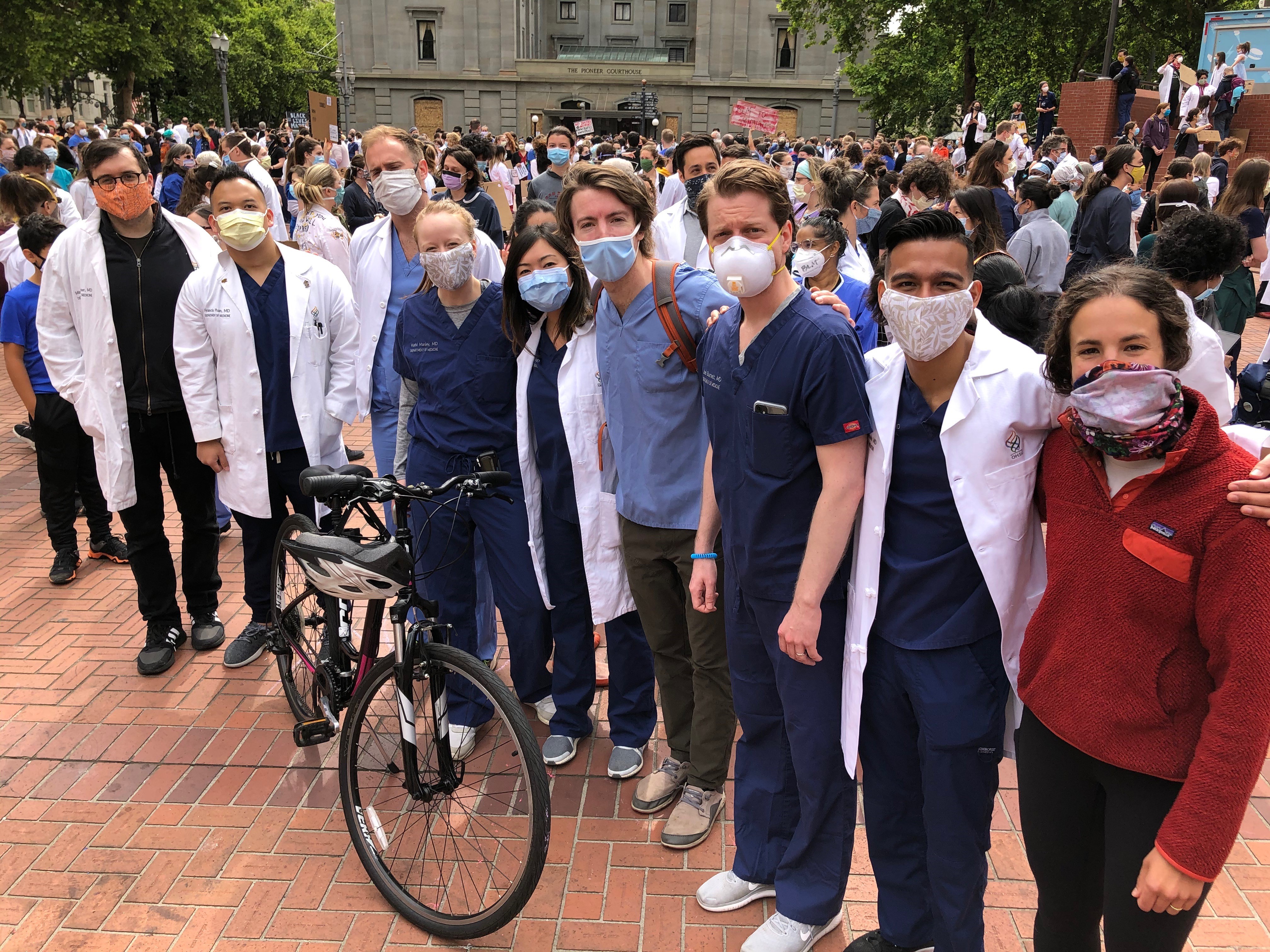 2020 IM White Coats for Black Lives Matter event