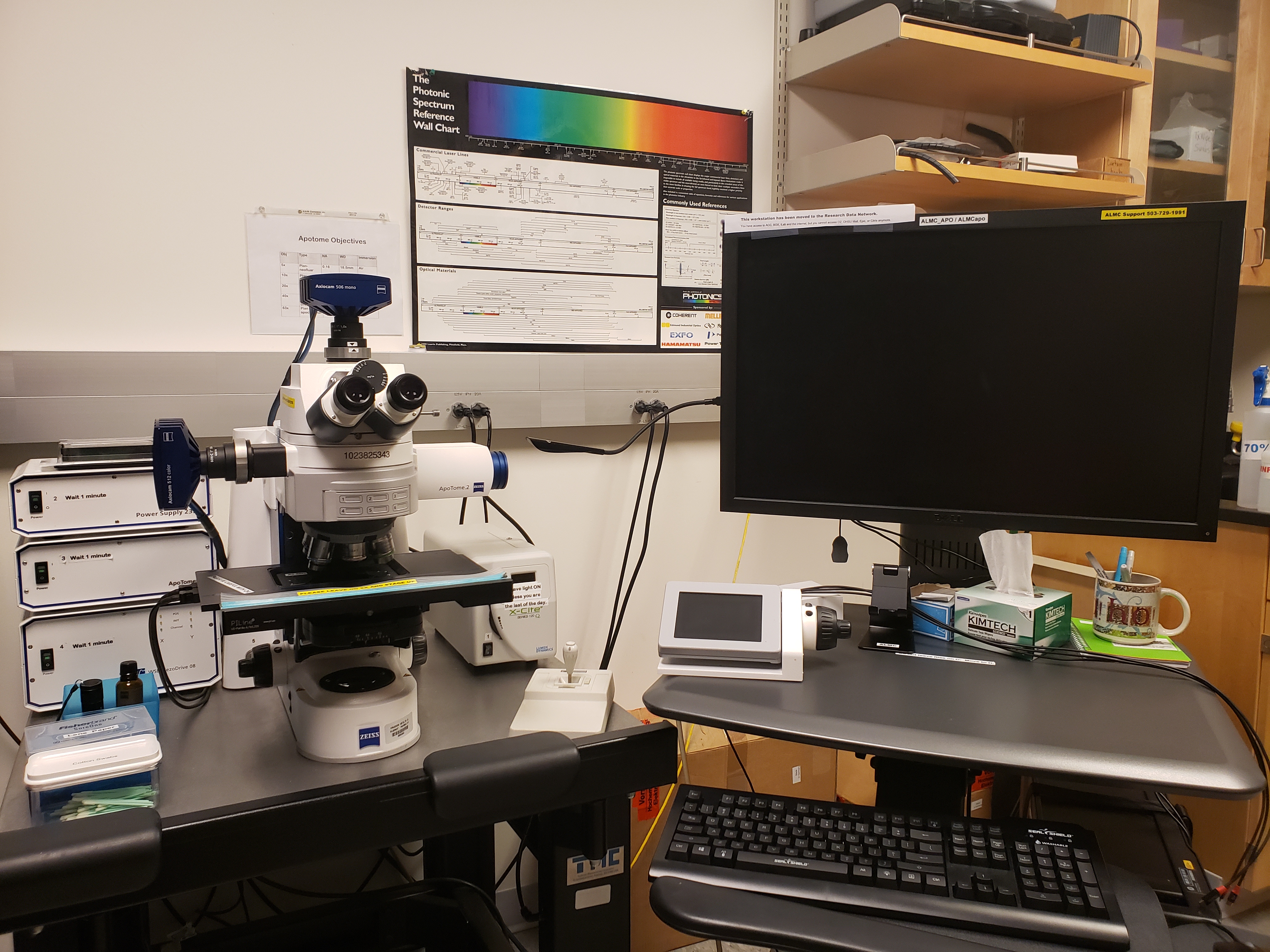 Image of grid based optical sectioning microscope from Zeiss