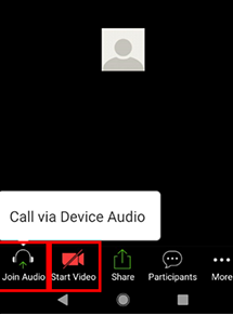 Call via device audio | Llamar a través del audio del dispositivo