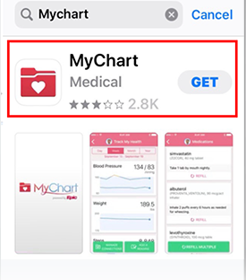 Download MyChart app
