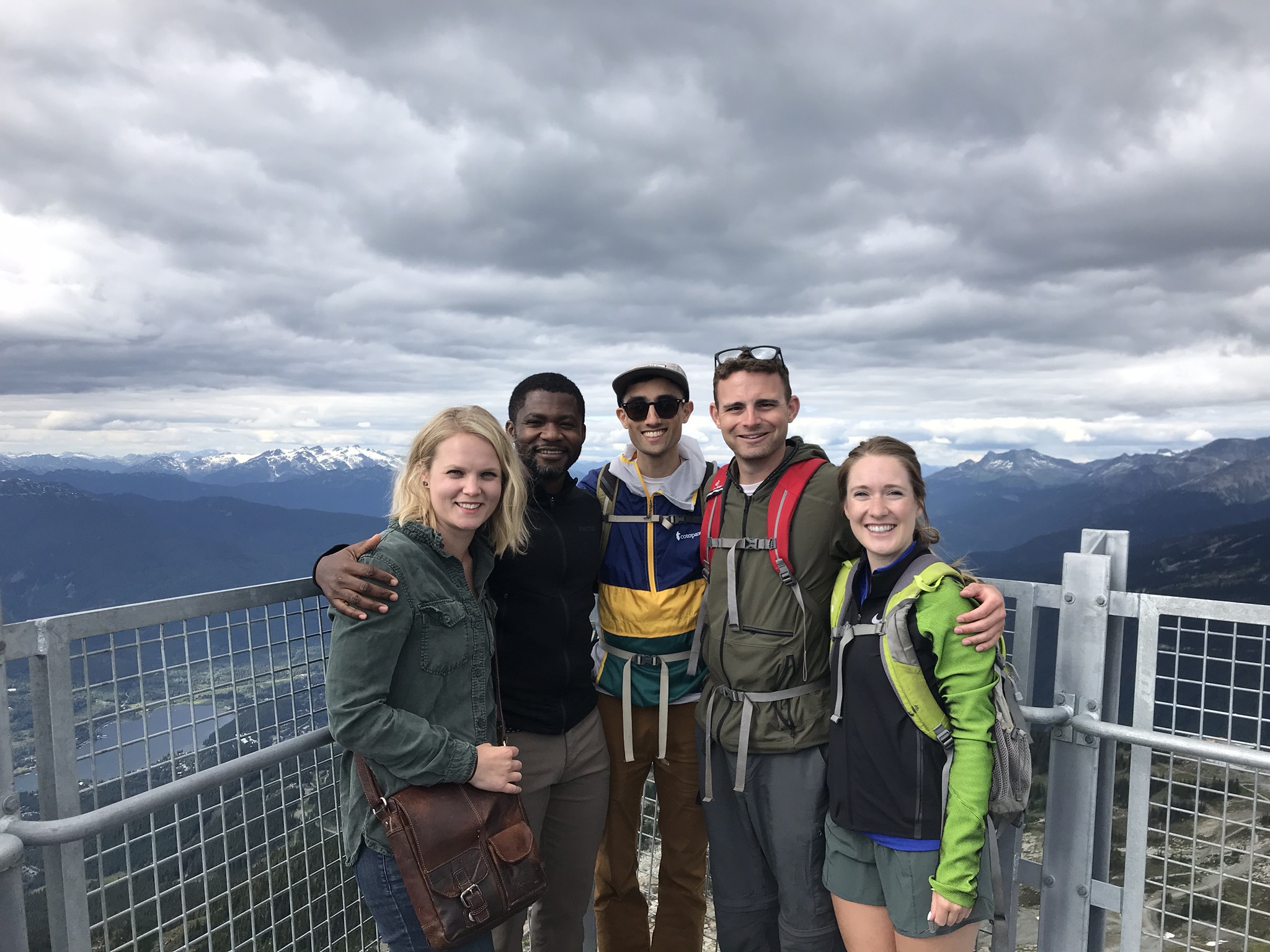 Diagnostic Radiology Residents having fun outside of work on a very high viewing tower.