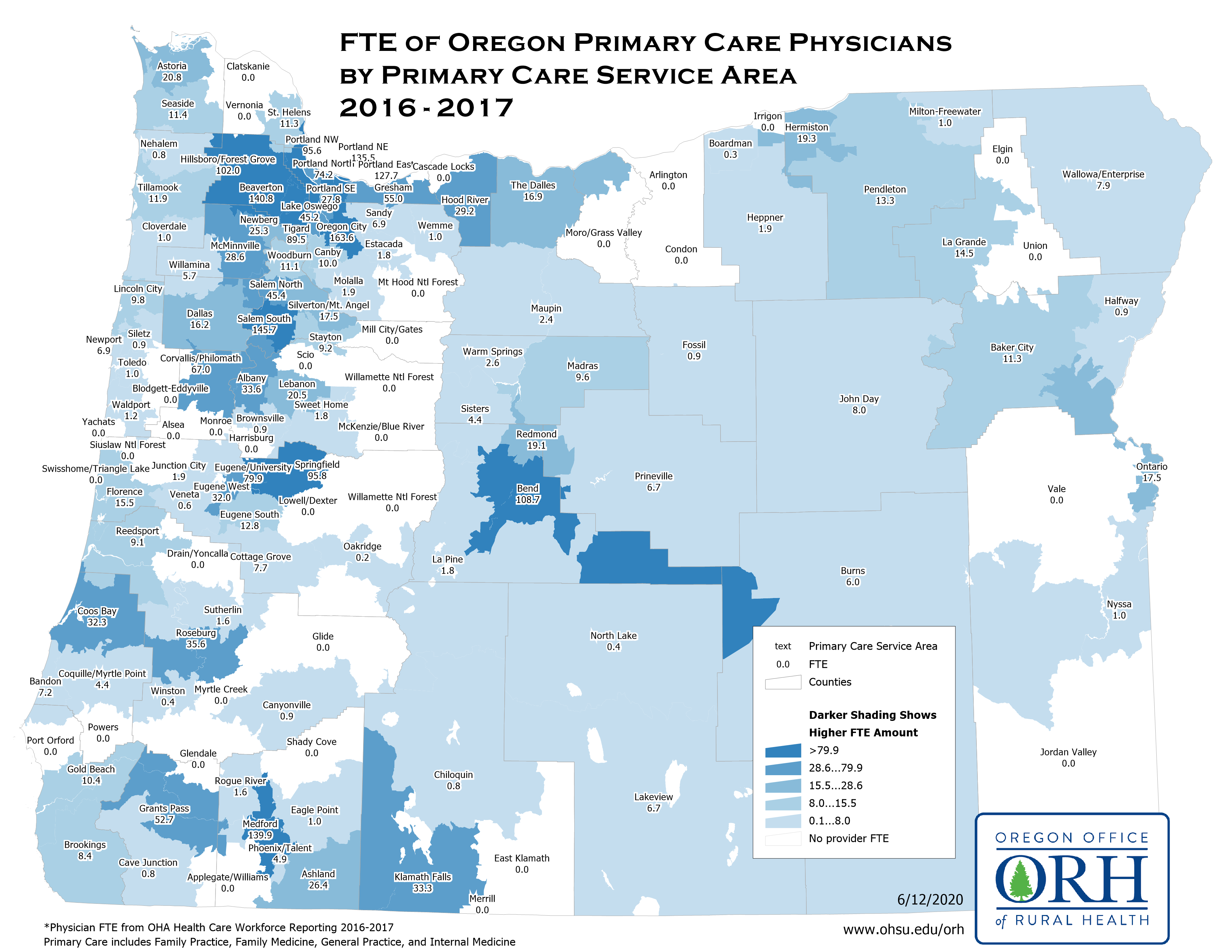 Physicians by Service Area