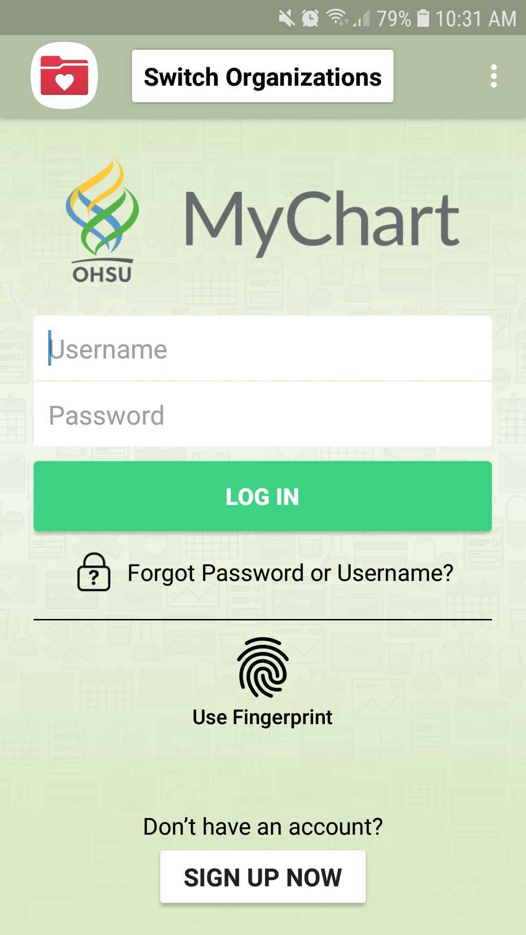 Android MyChart Login | Inicio de sesión en Android MyChart