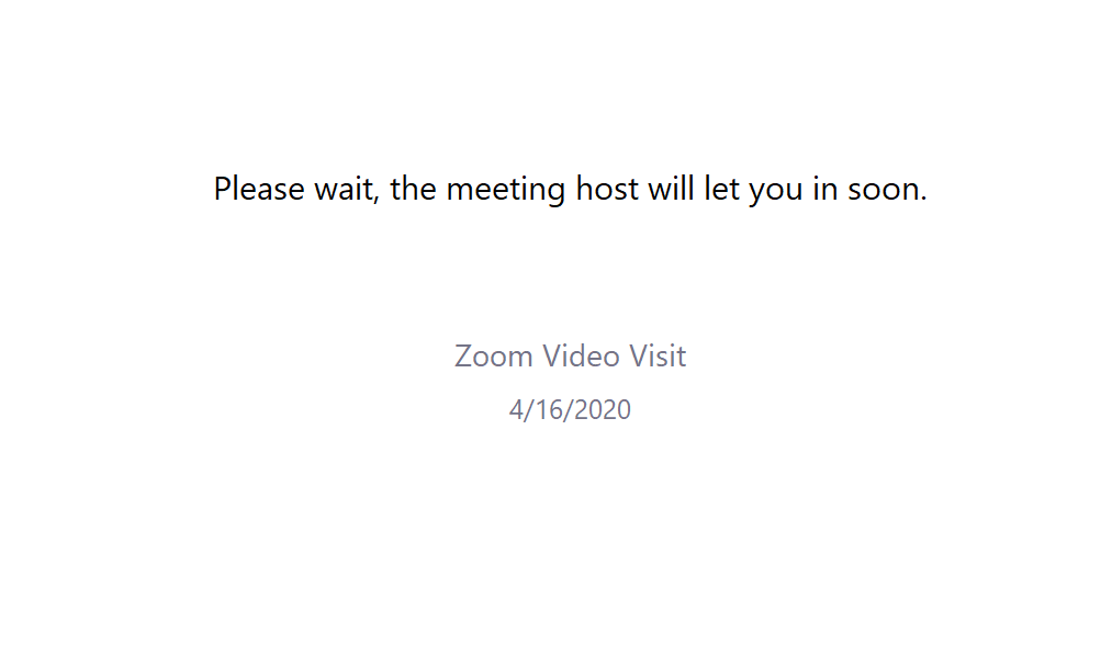 Zoom waiting for host |  Zoom esperando a la anfitriona