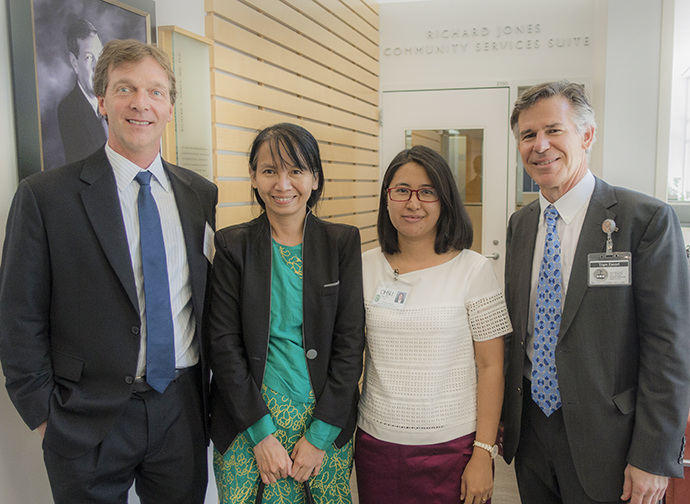 Casey's Dr. Mitchell Brinks and Dr. David Wilson stand with fellowship partners from Myanmar.