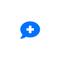 Icon of a speech bubble with a plus sign